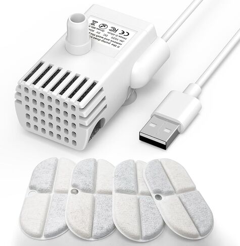 مضخة بديلة PLFF012 لنافورة المياه للقطط من PETLIBRO، متوافقة مع الطراز PLWF002، مضخة فائقة الهدوء مع مجموعة 4 مرشحات in Kuwait