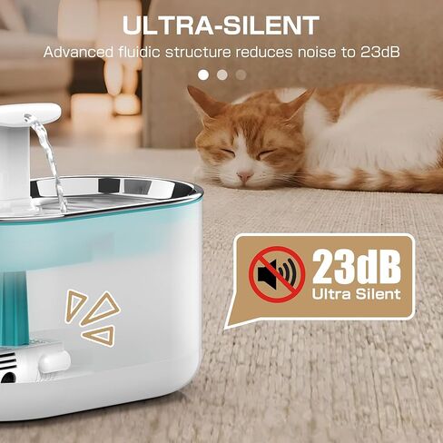 مضخة بديلة PLFF012 لنافورة المياه للقطط من PETLIBRO، متوافقة مع الطراز PLWF002، مضخة فائقة الهدوء مع مجموعة 4 مرشحات in Kuwait