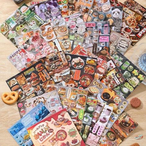 Japanese Cuisine Themed Baking Dessert Stickers Scrapbook Notebooks Phone Cases Diaries Decorative Stationery Stickers (RED) in Saudi Arabia