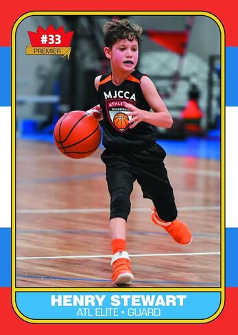Custom Personalized Basketball Cards, 50 Count, Retro 1986-87 Fleer Tribute Design, Customized with Your Photo and Information (50) in Saudi Arabia
