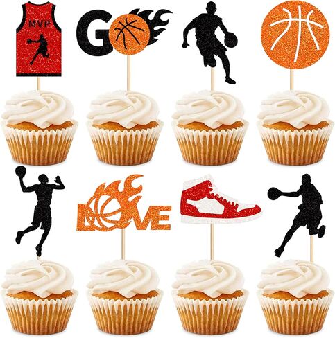 32 Pack Hockey Cupcake Toppers Ice Hockey Players Cupcake Picks Sports Theme Birthday Cake Decorations for Baby Shower Boys Girls Birthday Party Decorations in Kuwait