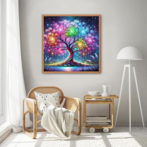 مجموعات الفن الماسي لشجرة الحياة من Arttoplus للبالغين - مجموعات الرسم الماسي 5D للبالغين المبتدئين، مجموعات فنية من الألماس المثقاب الكامل للهدايا والديكور المنزلي (14 × 14 بوصة) in Saudi Arabia