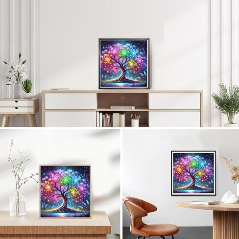 مجموعات الفن الماسي لشجرة الحياة من Arttoplus للبالغين - مجموعات الرسم الماسي 5D للبالغين المبتدئين، مجموعات فنية من الألماس المثقاب الكامل للهدايا والديكور المنزلي (14 × 14 بوصة) in Saudi Arabia