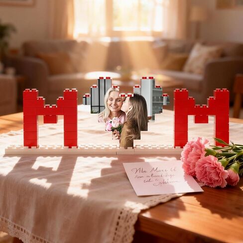 Custom Photo Building Blocks,Personalized Valentines Day Gifts I Love U Building Bricks,DIY Block Puzzles Couple Romantic Gifts for Girlfriend Boyfriend Lovers Family Keepsake Gifts in Saudi Arabia