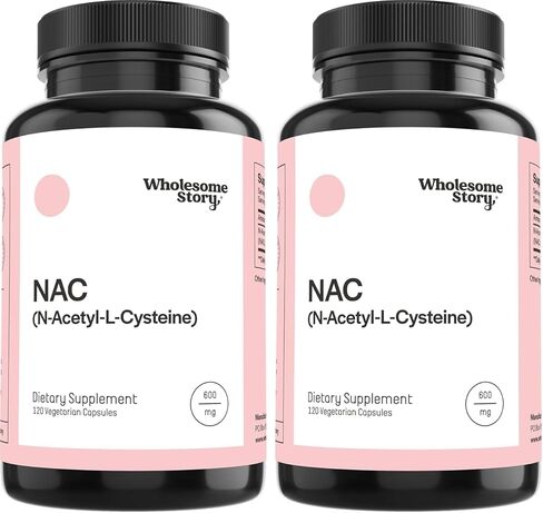 NAC Supplement N-Acetyl Cysteine 600 mg | N-Acetylcysteine 600mg | NAC 600 mg | Amino Acid, Increases Glutathione, Antioxidant | Support for Liver, Lung, Fertility | 120 N-Acetyl-L-Cysteine Capsules in Saudi Arabia