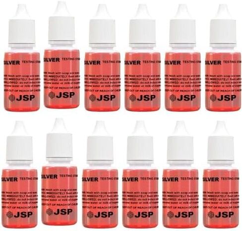 Waytest Silver & Sterling 999 925 Testing Solution Purity Determiner Jewelry Scrap Precious Metal 12 Bottles in Kuwait