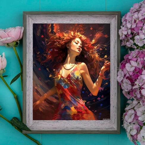 FUKVHIL Digital Oil Painting Artwork, Graffiti Dancer Woman, Painting by Numbers Perfect for Gift Decor, 40x50cm, Without Frame in Saudi Arabia