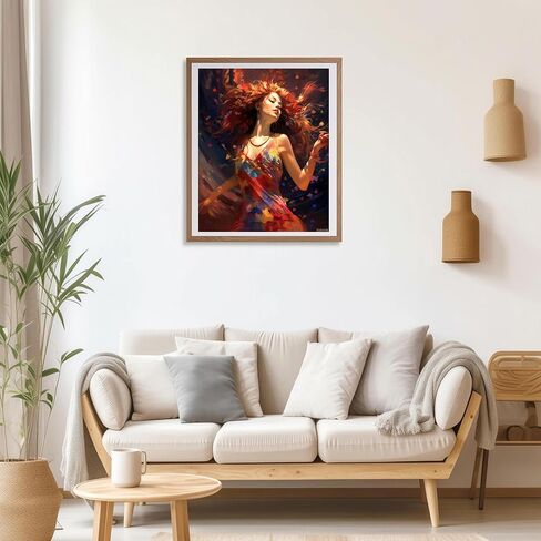 FUKVHIL Digital Oil Painting Artwork, Graffiti Dancer Woman, Painting by Numbers Perfect for Gift Decor, 40x50cm, Without Frame in Saudi Arabia