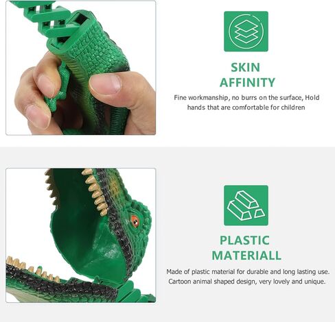 Kisangel ديناصور المنتزع اللعب الكرتون تلسكوبي الربيع مناور كليب مع الأسنان العض المنتزع للأطفال لعبة المزحة in Kuwait