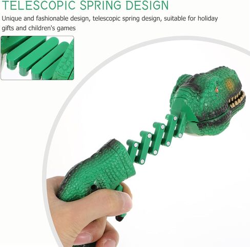 Kisangel ديناصور المنتزع اللعب الكرتون تلسكوبي الربيع مناور كليب مع الأسنان العض المنتزع للأطفال لعبة المزحة in Kuwait