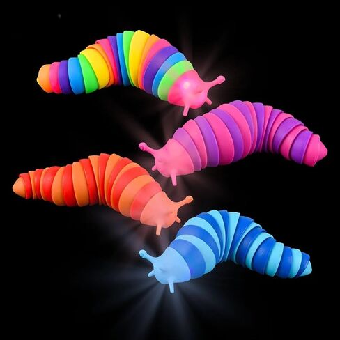 Rhode Island Novelty 7" Light-Up Wiggle Sensory Slug (1 Per Order, Style May Vary) in Saudi Arabia