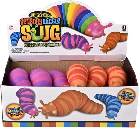Rhode Island Novelty 7" Light-Up Wiggle Sensory Slug (1 Per Order, Style May Vary) in Saudi Arabia