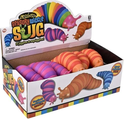 Rhode Island Novelty 7" Light-Up Wiggle Sensory Slug (1 Per Order, Style May Vary) in Saudi Arabia