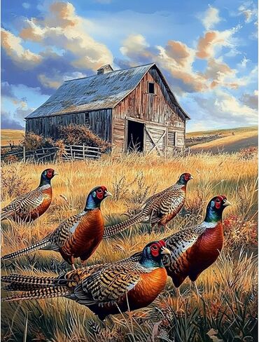 Miwixy Farm Diamond Art Kits for Adults,Fall Sunset Diamond Painting Kits,5D Full Drill Diamond Dots Paintings,Round Diamond Art Canvas for Beginners Home Wall Decor 12 x 16 Inch in Saudi Arabia