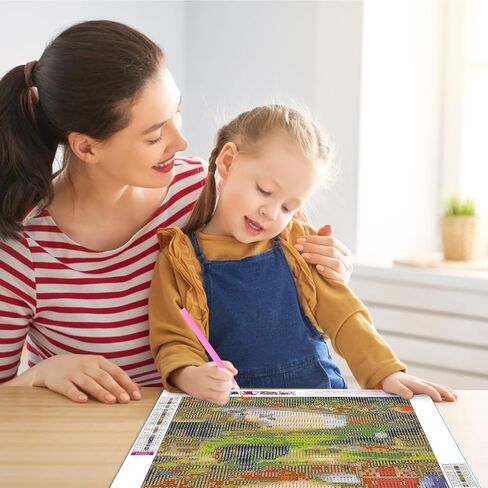 Miwixy Farm Diamond Art Kits for Adults,Fall Sunset Diamond Painting Kits,5D Full Drill Diamond Dots Paintings,Round Diamond Art Canvas for Beginners Home Wall Decor 12 x 16 Inch in Saudi Arabia