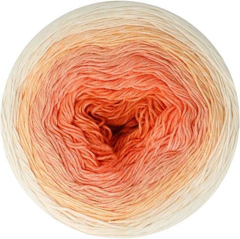 Scheepjes Cotton Whirl Gradient Cake 736 Cinderlight, Cotton Yarn 1094 yd (1000 m) 224 g (7.9 oz) in Saudi Arabia