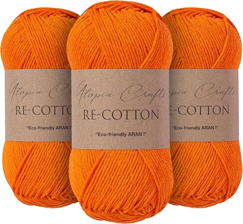 Re-Cotton Knitting Yarn 3X 100g / 3.52oz (Cream, 3 Pack) in Saudi Arabia