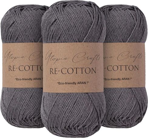 Re-Cotton Knitting Yarn 3X 100g / 3.52oz (Cream, 3 Pack) in Saudi Arabia