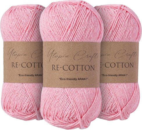 Re-Cotton Knitting Yarn 3X 100g / 3.52oz (Cream, 3 Pack) in Saudi Arabia