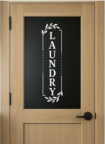 Laundry Vinyl Decal, Black Laundry Door Decal, Removable Laundry Room Decal, Laundry Vinyl Sticker, Housewarming Gift,18 * 5 Inch in Saudi Arabia