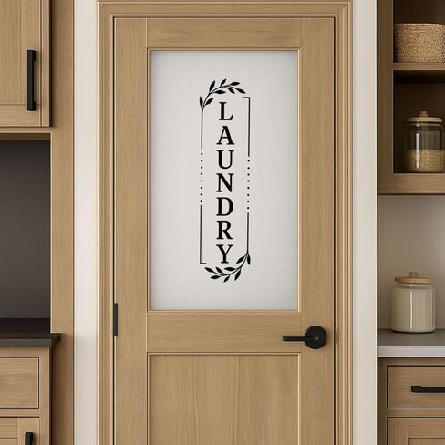 Laundry Vinyl Decal, Black Laundry Door Decal, Removable Laundry Room Decal, Laundry Vinyl Sticker, Housewarming Gift,18 * 5 Inch in Saudi Arabia