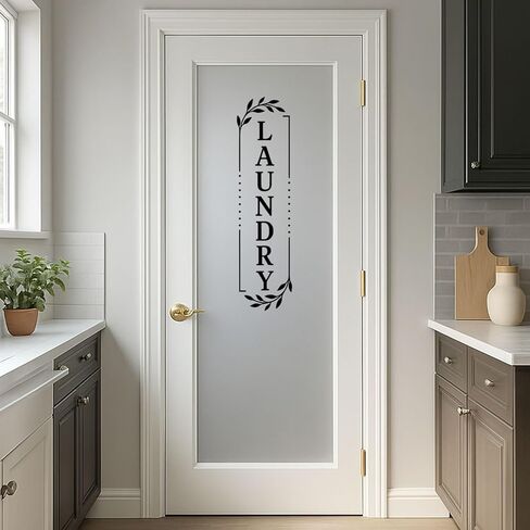Laundry Vinyl Decal, Black Laundry Door Decal, Removable Laundry Room Decal, Laundry Vinyl Sticker, Housewarming Gift,18 * 5 Inch in Saudi Arabia