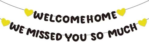 Welcome Home Banner Decorations Glitter Blue Bunting Backdrop for Welcome Back Baby Shower Military Return Homecoming Family Party Decoration Supplies in Saudi Arabia