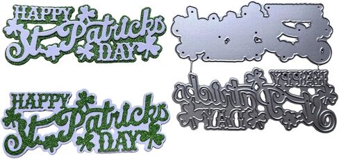 Happy St. Patrick's Day Cutting Die Shamrocks Die Cut DIY Crafts Scrapbooking Card Making Supplies in Saudi Arabia