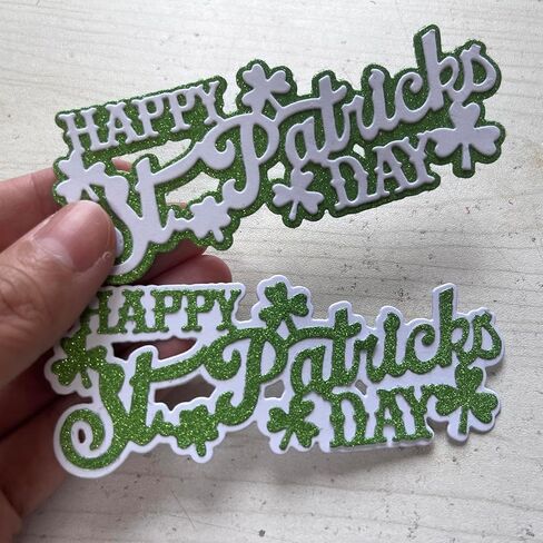 Happy St. Patrick's Day Cutting Die Shamrocks Die Cut DIY Crafts Scrapbooking Card Making Supplies in Saudi Arabia