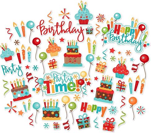 Paper Die Cuts - Birthday - Over 60 Cardstock Scrapbook Die Cuts - by Miss Kate Cuttables in Saudi Arabia