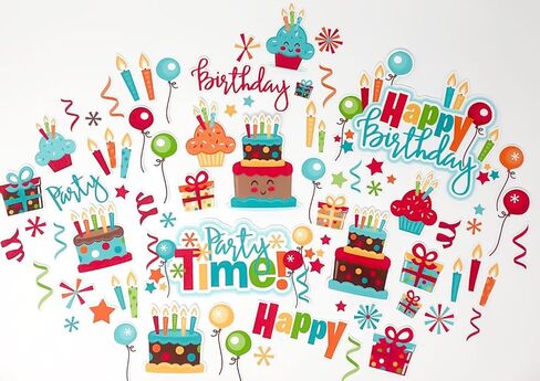 Paper Die Cuts - Birthday - Over 60 Cardstock Scrapbook Die Cuts - by Miss Kate Cuttables in Saudi Arabia