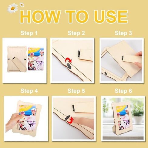 60 Pcs Wooden Picture Frames for Crafts, 4" X 6" DIY Wood Photo Frames Craft, Unfinished Picture Frames for Birthday, Wedding, Christmas Gifts & Home Decor in Saudi Arabia
