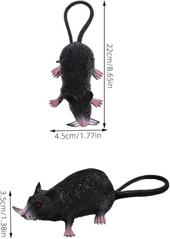 Garneck 10pcs Realistic Fake Rat Models for Pranks and Halloween Decorations Lifelike Simulated Mice Toys Grey for Haunted Houses and Spooky Displays Prank Toy in Saudi Arabia