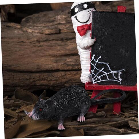 Garneck 10pcs Realistic Fake Rat Models for Pranks and Halloween Decorations Lifelike Simulated Mice Toys Grey for Haunted Houses and Spooky Displays Prank Toy in Saudi Arabia