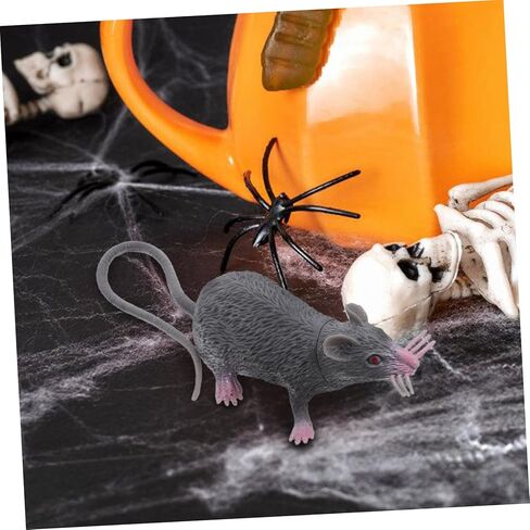 Garneck 10pcs Realistic Fake Rat Models for Pranks and Halloween Decorations Lifelike Simulated Mice Toys Grey for Haunted Houses and Spooky Displays Prank Toy in Saudi Arabia