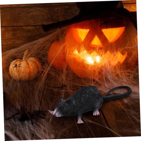 Garneck 10pcs Realistic Fake Rat Models for Pranks and Halloween Decorations Lifelike Simulated Mice Toys Grey for Haunted Houses and Spooky Displays Prank Toy in Saudi Arabia