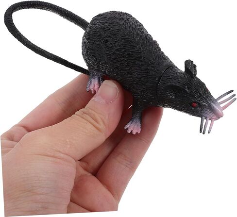 Garneck 10pcs Realistic Fake Rat Models for Pranks and Halloween Decorations Lifelike Simulated Mice Toys Grey for Haunted Houses and Spooky Displays Prank Toy in Saudi Arabia
