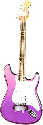 Miniature Guitar Model, 1:12 Scale, Purple, Miniature Instrument Guitar Model Decorative, Decorative Household Ornament Supplies in Saudi Arabia