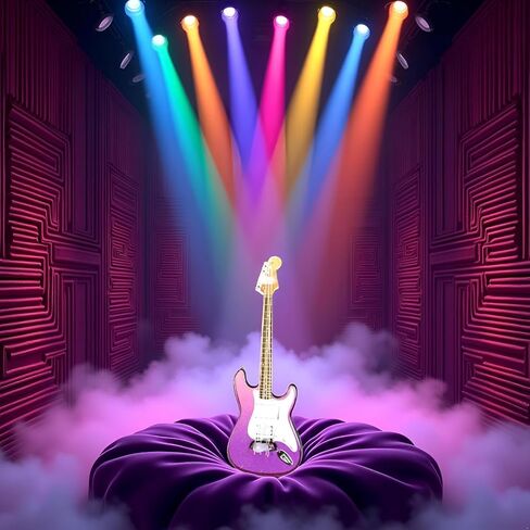 Miniature Guitar Model, 1:12 Scale, Purple, Miniature Instrument Guitar Model Decorative, Decorative Household Ornament Supplies in Saudi Arabia