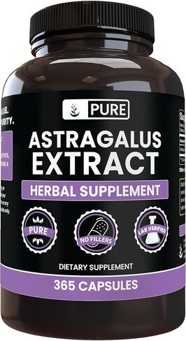 Pure Original Ingredients Astragalus (365 Capsules) No Magnesium Or Rice Fillers, Always Pure, Lab Verified in Kuwait