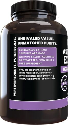 Pure Original Ingredients Astragalus (365 Capsules) No Magnesium Or Rice Fillers, Always Pure, Lab Verified in Kuwait