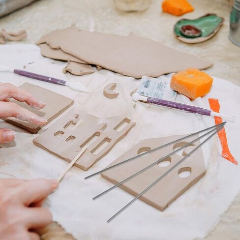 سلك تنجستن عالي الحرارة من DIYEAH لاستخدام الفرن، سلك حرق مقاوم للحرارة 7.87 بوصة لأدوات الفخار السيراميكية، إكسسوارات صناعة المجوهرات، خيوط تعليق in Kuwait