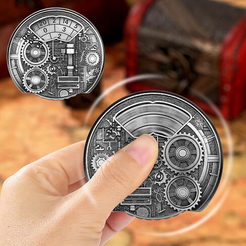 مجموعة النرد الدوار DND، نرد DND المعدني بأطراف الأصابع، مجموعة DND المبتدئة، قرص النرد المحصنة لمجموعة النرد DND، هدايا D&D مع صندوق هدايا، ملحقات ألعاب لوحة لعب الأدوار، فضي in Kuwait
