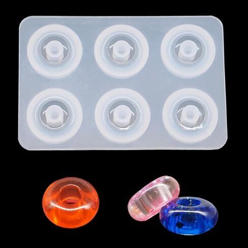 3PCS Flat Round Bead Resin Casting Mold Round Resin Jewelry Silicone Molds for DIY Necklace Earrings Pendant Jewelry Craft Making in Saudi Arabia