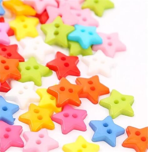 100-Piece Assorted Cute Buttons Strawberry Star Plum Blossom Shapes Sewing Buttons for DIY Crafts Garment Decoration in Saudi Arabia