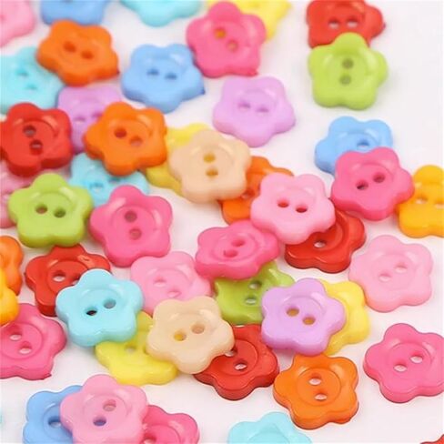 100-Piece Assorted Cute Buttons Strawberry Star Plum Blossom Shapes Sewing Buttons for DIY Crafts Garment Decoration in Saudi Arabia