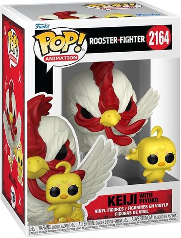 Funko Pop!&Buddy: Rooster Fighter - Keiji with Piyoko - شخصية فينيل قابلة للتجميع - فكرة هدية - بضائع رسمية - ألعاب للأطفال والكبار - نموذج لهواة التجميع in Kuwait