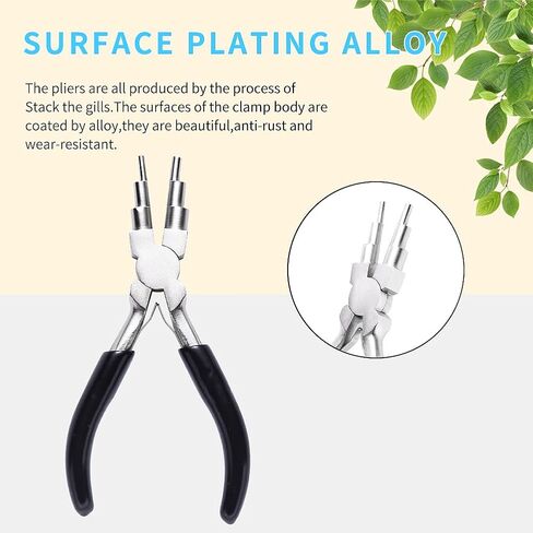 6 in 1 Bail Making Pliers 3-10mm Wire Looping Forming Pliers Bending Plier for Loops and Jump Rings DIY Crafts Rings Earrings Accessories in Saudi Arabia