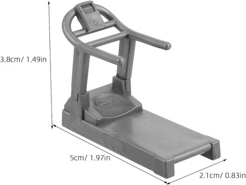 Veemoon Miniature Dollhouse Treadmill Mini Fitness Equipment Decoration Tiny Sport Desk Ornaments Dollhouse Gym Decor Miniature Landscapes Props DIY Cake Topper Kit (1：25 in Saudi Arabia