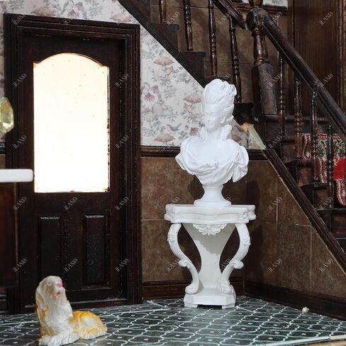 iLAND 1/12 Scale Accessories Mini Victorian Dollhouse Décor Resin Statue Marie Antoinette Queen for Vintage Miniature Doll House Accessories and Furniture Exquisite in Saudi Arabia